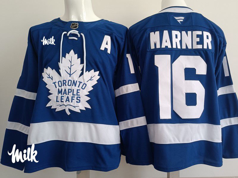Men 2025 Toronto Maple Leafs 16 Marner Blue Fanatics Home Premium NHL Jersey style 5